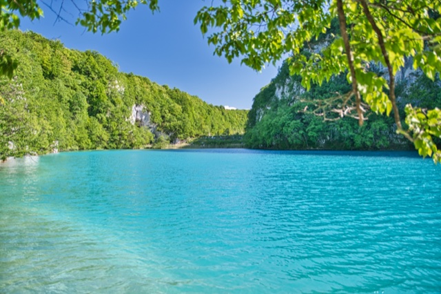 Plitvice Lakes Croatia lower lakes turquoise water boardwalk
